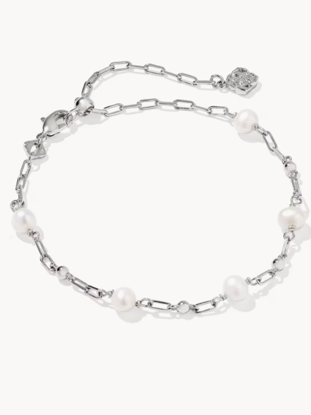 Kendra Scott Ashton Silver Delicate Chain Bracelet NWT